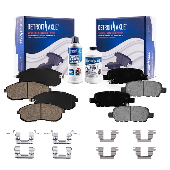 Detroit Axle - 6pc Brake Pads for Nissan Sentra Altima Juke 350Z INFINITI G35, Front and Rear Ceramic Brake Pads Replacement