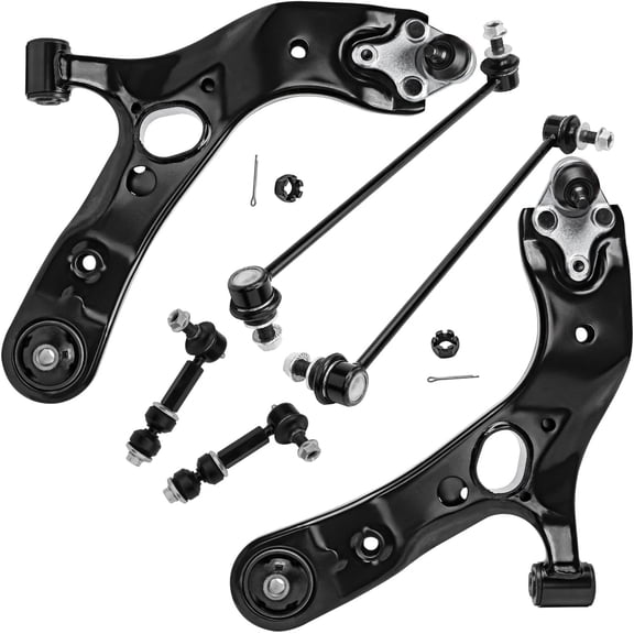 Detroit Axle - 6pc Control Arms Kit for Toyota RAV4 Lexus NX200t NX300 NX300h, 2 Lower Control Arms with Ball Joints 4 Front and Rear Stabilizer Sway Bar Links Replacement