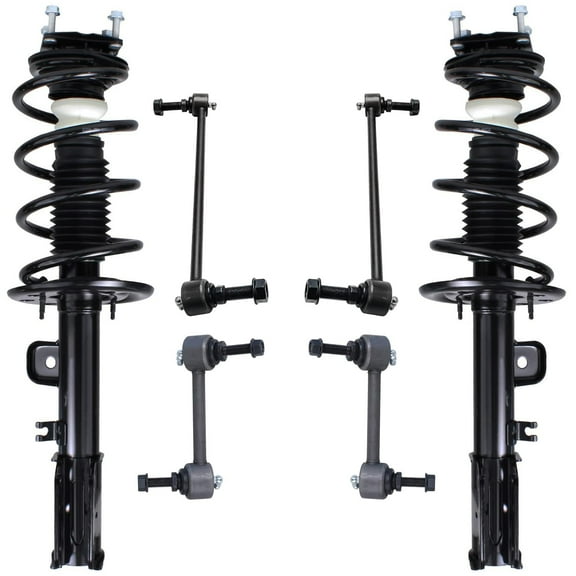 Detroit Axle - 6pc FWD Front Struts Sway Bars for 2011 2012 2013 Ford Explorer, 2 Struts 4 Front and Rear Sway Bars Replacement Strut Shock Assembly