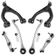 thumbnail image 1 of Detroit Axle - 6pc Front Control Arms Kit for 2016-2021 Tesla Model X, 2017 2018 2019 2020, Upper Lower Forward Rearward Control Arms w/ Ball Joints Suspension Replacement, 1 of 7