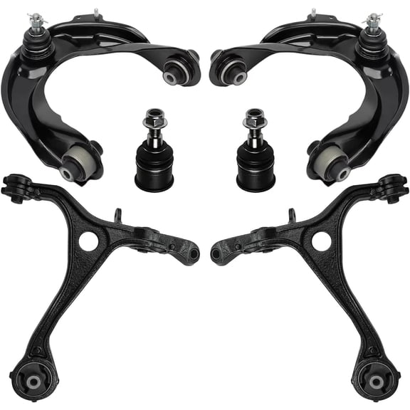 Detroit Axle - 6pc Front Control Arms Kit for Acura 2004-2006 TL, 2 Upper Control Arms with Ball Joint 2 Lower Control Arms 2 Lower Ball Joints 2005 Replacement
