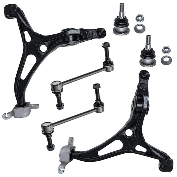 Detroit Axle - 6pc Front Control Arms Kit for Mercedes-Benz GL320 GL350 GL450 GL550 ML320 ML350 ML450 ML550 ML500, 2 Lower Control Arms 2 Lower Ball Joints 2 Stabilizer Sway Bars Replacement