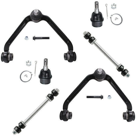 Detroit Axle - 6pc Front End Control Arms Kit for 02-11 Ford Ranger, 2002-2007 Mazda B3000, 2002-2009 B4000, 2 Upper Control Arms w/Ball Joint 2 Sway Bar Links 2 Lower Ball Joints Replacement