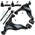 thumbnail image 1 of Detroit Axle - 6pc Front End Control Arms Kit for 2005-2015 Toyota Tacoma [4WD Base or 2WD Pre Runner] 2 Lower Control Arms w/Ball Joints 4 Inner & Outer Tie Rod Ends Replacement, 1 of 7