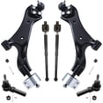thumbnail image 1 of Detroit Axle - 6pc Front End Control Arms Kit for 2008 2009 Saturn Vue, 2 Lower Control Arms w/ Ball Joints 4 Inner & Outer Tie Rod End Links Replacement Suspension, 1 of 6
