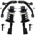 thumbnail image 1 of Detroit Axle - 6pc Front End Kit for 2001-2004 Dodge Grand Caravan Chrysler Town & Country 2001-2003 Voyager, Lower Control Arms with Ball Joint Outer Tie Rods Struts 2002 Replacement Suspension, 1 of 8