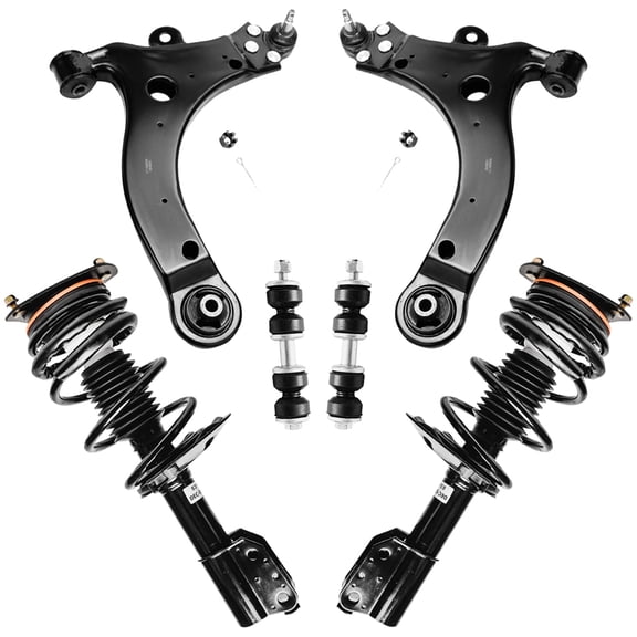 Detroit Axle - 6pc Front End Kit for Chevy Impala Monte Carlo Buick Regal Century LaCrosse Pontiac Grand Prix, Struts & Coil Spring Lower Control Arms w/Ball Joint Sway Bars Replacement