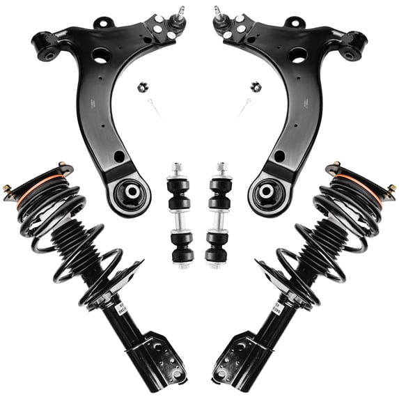 Detroit Axle - 6pc Front End Kit for Chevy Impala Monte Carlo Buick Regal Century LaCrosse Pontiac Grand Prix, Struts & Coil Spring Lower Control Arms w/Ball Joint Sway Bars Replacement