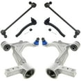 thumbnail image 1 of Detroit Axle - 6pc Front End Lower Control Arms Kit for Acura 2007-2013 MDX, 2010-2013 ZDX, 2 Lower Control Arms with Ball Joints Assembly 2 Sway Bar Links 2 Outer Tie Rod Ends 2011 2012 Replacement, 1 of 8
