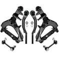 thumbnail image 1 of Detroit Axle - 6pc Front End Suspension Kit for 2004-2007 Chevy Trailblazer GMC Envoy Buick Rainier Isuzu Ascender 2 Lower Control Arms w/Ball Joints 2 Outer Tie Rods 2 Sway Bar Links, 1 of 7