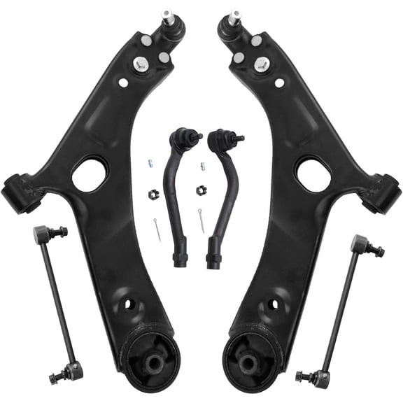 Detroit Axle - 6pc Front End Suspension Kit for 2014 2015 2016 Hyundai Tucson Kia Sportage, 2 Lower Control Arms with Ball Joint 2 Sway Bar Links 2 Outer Tie Rods Replacement