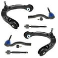 thumbnail image 1 of Detroit Axle - 6pc Front End Suspension Kit for 2016-2020 Dodge Durango Grand Cherokee, 2 Upper Control Arms with Ball Joint 4 Inner Outer Tie Rods 2017 2018 2019 Replacement, 1 of 7