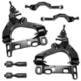 thumbnail image 1 of Detroit Axle - 6pc Front End Suspension Kit for Chevy Trailblazer GMC Envoy Buick Rainier Isuzu Ascender 2 Lower Control Arms w/Ball Joints 4 Inner & Outer Tie Rod Ends [w/ 16mm Thread], 1 of 5