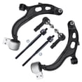 thumbnail image 1 of Detroit Axle - 6pc Front End Suspension Kit for 2013-2015 Ford Lincoln Flex Taurus MKT 2013 MKS, 2 Lower Control Arms with Ball Joints 4 Inner Outer Tie Rod Ends Replacement, 1 of 7