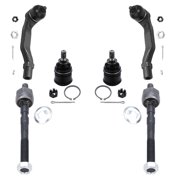 Detroit Axle - 6pc Front Inner Outer Tie Rods Lower Ball Joints for Honda Civic Acura Integra