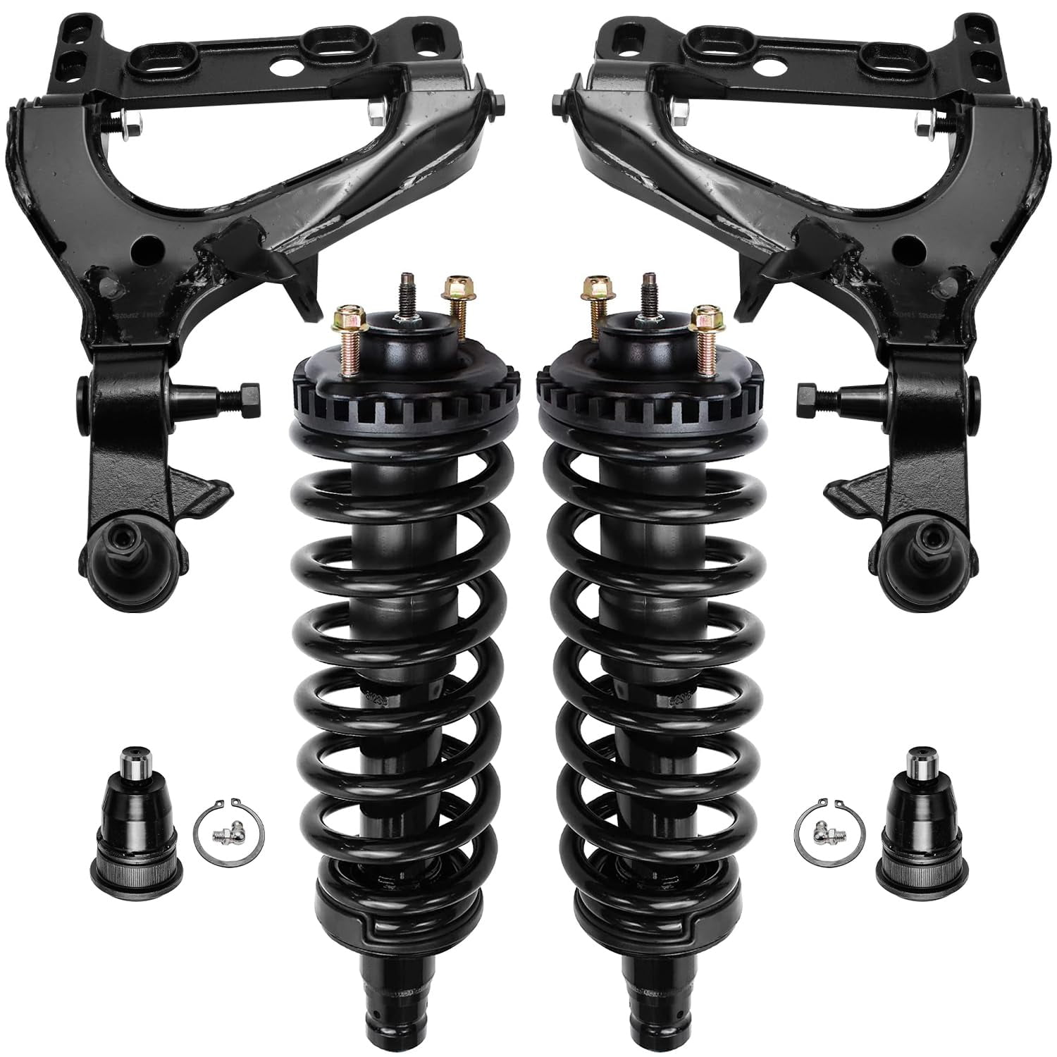 Detroit Axle 6pc Front Lower Control Arm with Ball Joints + Complete