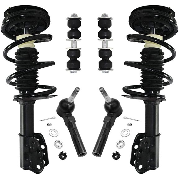 Detroit Axle - 6pc Front Struts Outer Tie Rods Sway Bars Replacement for Pontiac Grand Am Oldsmobile Alero Fits select: 1997-2003 CHEVROLET MALIBU, 2004-2005 CHEVROLET CLASSIC