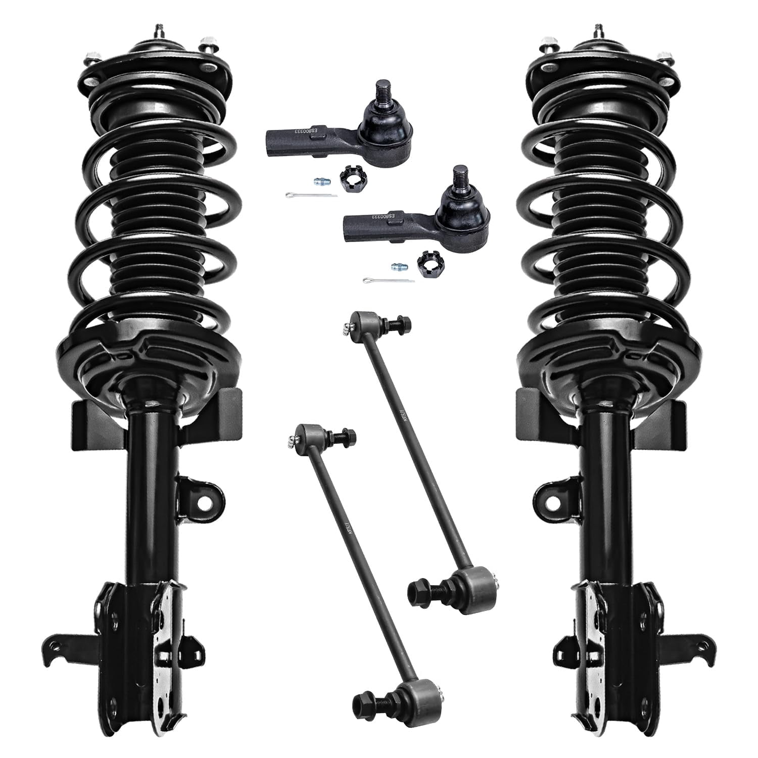 Detroit Axle Front Struts Kit, Coil Springs, Sway Bars, Tie Rods, Fits ...