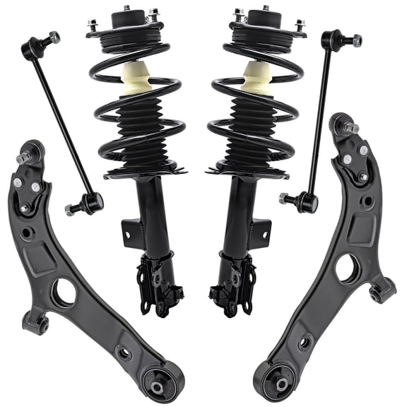 Detroit Axle - 6pc Front End Suspension Kit for 2012-2014 Hyundai Sonata 2012-2015 Kia Optima, Lower Control Arms w/Ball Joints Struts & Coil Spring Sway Bars Shocks