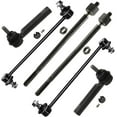 thumbnail image 1 of Detroit Axle - 6pc Front Suspension Kit for Toyota 2009-2019 Corolla 2009-2014 Matrix, 2 Sway Bar Links 4 Inner & Outer Tie Rod Ends 2010 2011 2012 2013 Replacement, 1 of 5