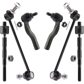 Detroit Axle - 6pc Front Suspension Kit for Toyota 86 GR86 Subaru BRZ Scion FR-S, 4 Outer Inner Tie Rod Ends 2 Stabilizer Sway Bar End Links Replacement