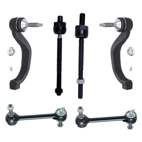 Detroit Axle - 6pc Front Sway Bar Links Inner and Outer Tie Rods Kit for 2002-2005 Ford Thunderbird Convertible, 2000-2006 Lincoln LS
