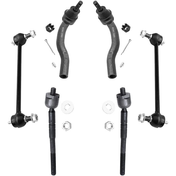 Detroit Axle - 6pc Front Sway Bars Inner Outer Tie Rods Replacement for Toyota Camry Fits select: 2011 TOYOTA CAMRY BASE/SE/LE/XLE, 2007-2008 TOYOTA CAMRY LE/XLE/SE