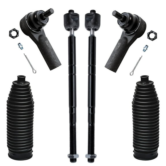 Detroit Axle - 6pc Front Tie Rods Boots Replacement for Ford Escape Mazda Tribute Mercury Mariner Fits select: 2008-2009 FORD ESCAPE XLT, 2008-2009 MERCURY MARINER PREMIER
