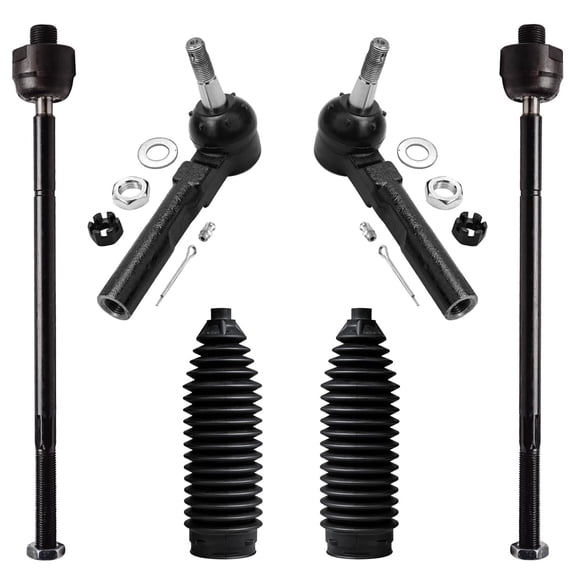 Detroit Axle - 6pc Front Tie Rods Kit for Chevy Uplander Buick Rendezvous Terraza Pontiac Montana Aztek Saturn Relay 4 Outer Inner Tie Rod Ends 2 Boots Replacement