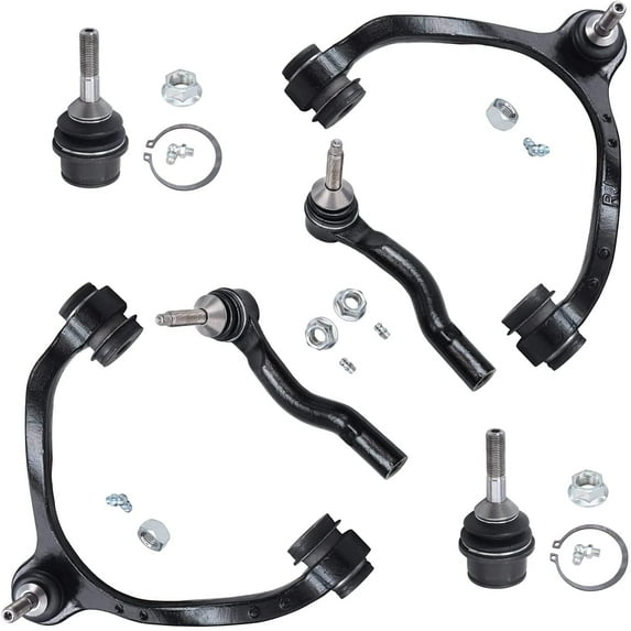 Detroit Axle - 6pc Front Upper Control Arms Ball Joints Outer Tie Rods Replacement for Ford Crown Victoria Fits select: 2008-2011 FORD CROWN VICTORIA POLICE INTERCEPTOR