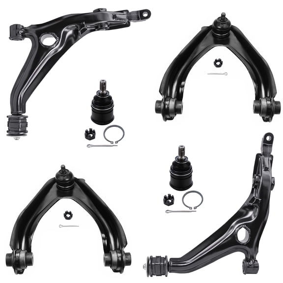 Detroit Axle - 6pc Front Upper Lower Control Arms w/ Ball Joints Replacement for 1997 1998 1999 2000 2001 Honda CR-V