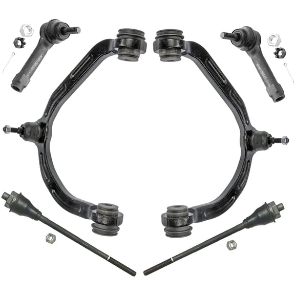 Detroit Axle - 6pc RWD Front Upper Control Arms Tie Rods Replacement for Chevy Silverado GMC Sierra 2500 Fits select: 1999-2000 CHEVROLET SILVERADO C2500, 2000 GMC NEW SIERRA C2500