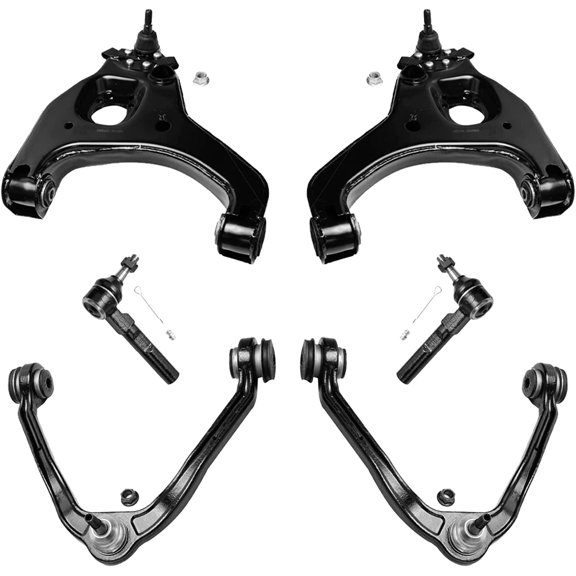 Detroit Axle - 6pc RWD Front Upper Lower Control Arms Outer Tie Rods Replacement for Chevy Silverado 1500 Fits select: 2000 CHEVROLET SILVERADO C1500, 2003-2006 CHEVROLET SILVERADO K1500