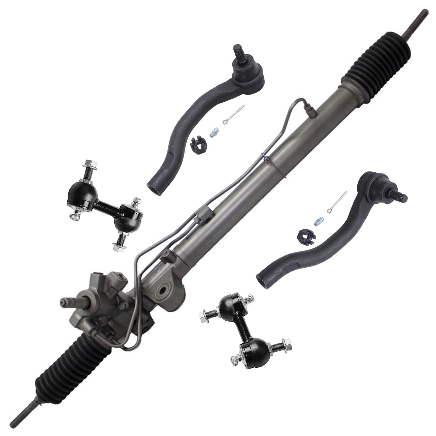 Detroit Axle - 6pc Front Assembly Rack and Pinion Kit for 08-12 Honda ...