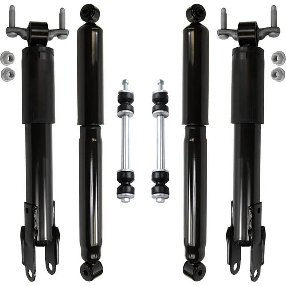 Detroit Axle - 6pc Shocks Kit for 2011-2019 Chevy Silverado 2500 3500 HD 4 Front & Rear Shock Absorbers Assembly 2 Front Sway Bars 2012 2013 2014 2015 2106 2017 2018 Replacement Suspension Kit