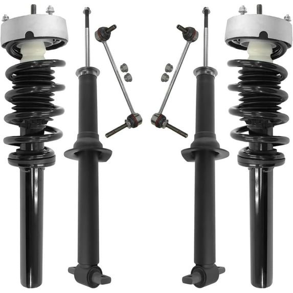Detroit Axle - 6pc Struts Kit for 2014-2018 BMW X5 2015-2019 X6, 2 Front Struts with Coil Spring 2 Stabilizer Sway Bar Links 2 Rear Shock Absorbers 2016 2017 Replacement Suspension Kit