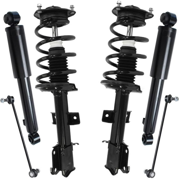 Detroit Axle - 6pc Struts Shocks Kit for 2011 2012 2013 Kia Sorento, 2 Front Struts with Coil Springs 2 Front Sway Bar End Links 2 Rear Shock Absorbers Suspension Replacement
