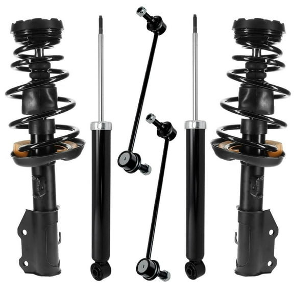 Detroit Axle - 6pc Struts Shocks Kit for 2013 2014 2015 Chevy Malibu 2016 Malibu Limited, 2 Front Struts with Coil Springs 2 Front Sway Bars 2 Rear Shock Absorbers Suspension Replacement