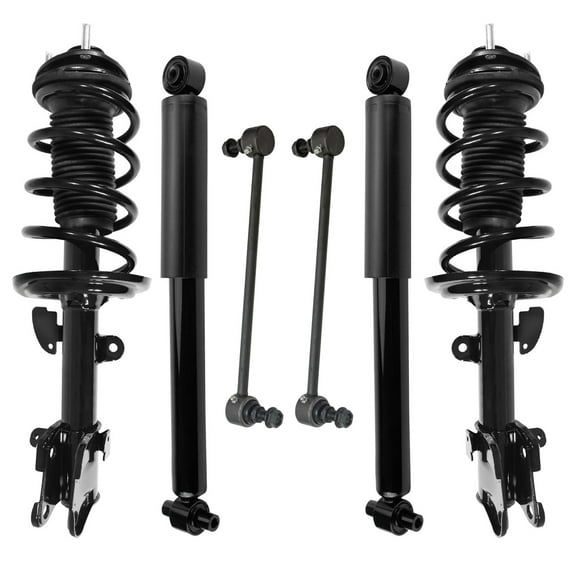 Detroit Axle - 6pc Struts Shocks Kit for Acura 2007-2013 MDX ZDX, 2 Front Struts with Coil Spring Assembly 2 Front Sway Bar End Links 2 Rear Shock Absorbers Replacement Suspension Kit