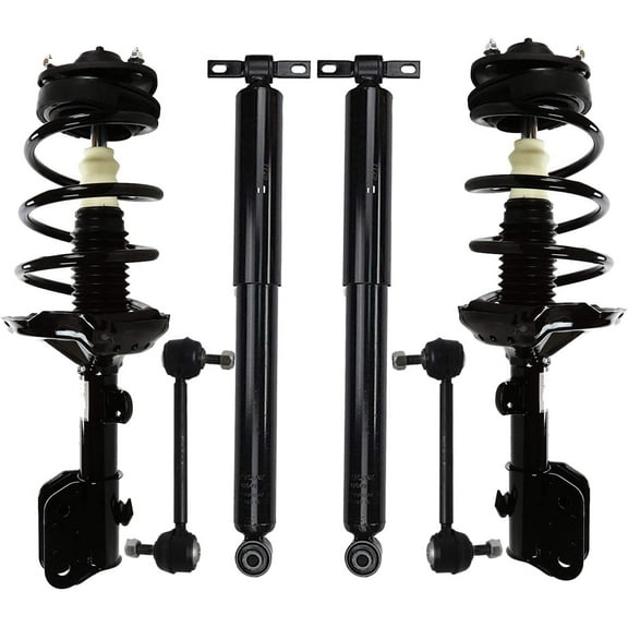 Detroit Axle - 6pc Struts Shocks Kit for FWD 2005 2006 2007 Honda Odyssey Complete Front Struts with Coil Springs Sway Bars + Rear Shock Absorbers Replacement Quick Install Ready Struts Assembly