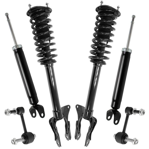Detroit Axle - 6pc Struts Shocks Kit for Jeep 2016-2020 Grand Cherokee, Front Struts with Coil Spring Sway Bars Rear Shock Absorbers Replacement Suspension