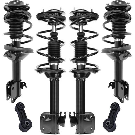 Detroit Axle - 6pc Struts Sway Bars for 2002 2003 Subaru Impreza, 4 Front Rear Struts with Coil Springs 2 Sway Bar End Links Replacement Suspension Kit