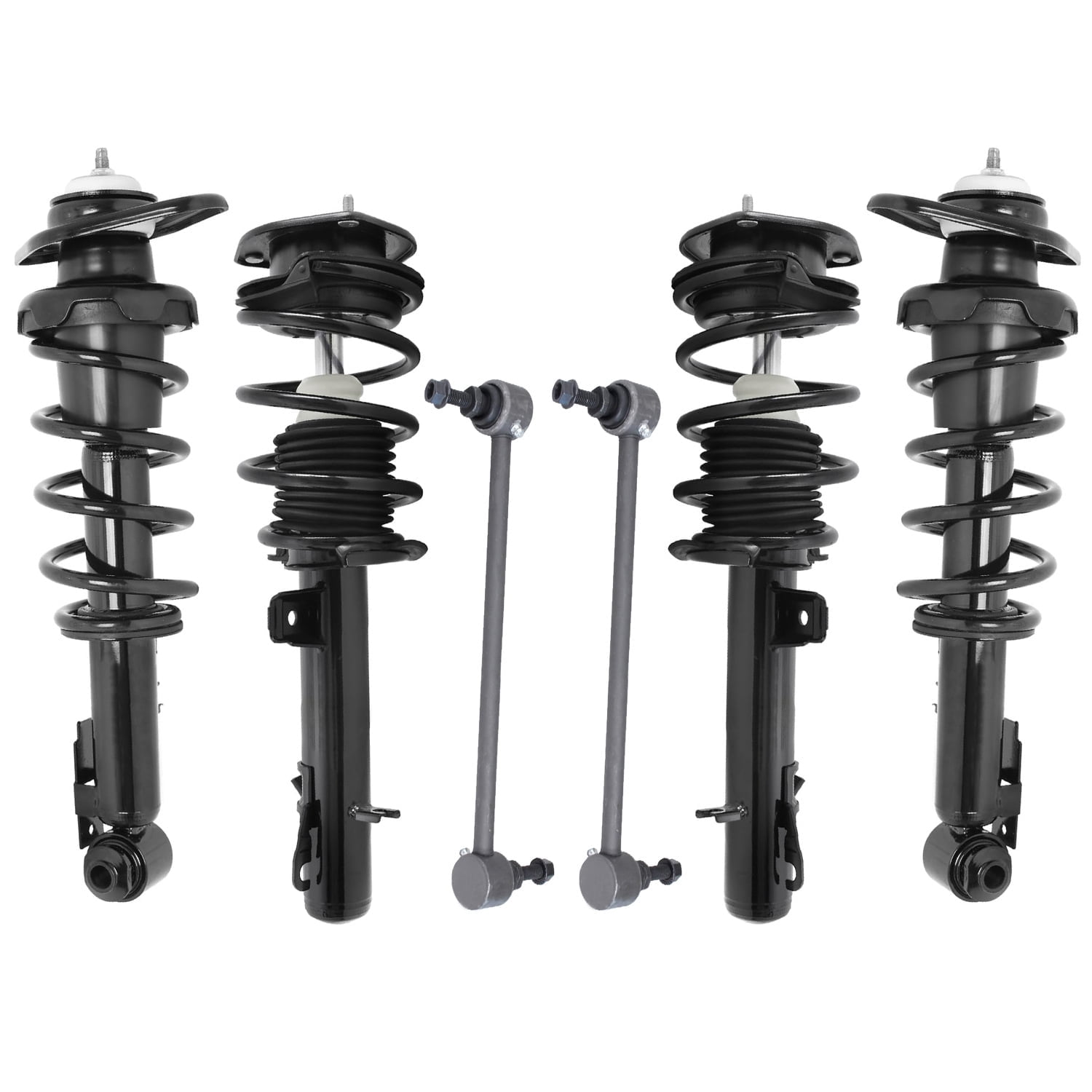 Mini Cooper Rear Struts Detroit Axle - 6pc Struts Sway Bars for 2007-2015 Mini Cooper, 4 Front ...