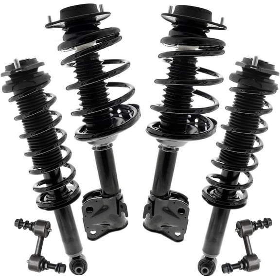 Detroit Axle - 6pc Struts Sway Bars for 2014 2015 2016 Subaru Forester, 4 Front Rear Struts with Coil Springs 2 Front Sway Bars Suspension Replacement