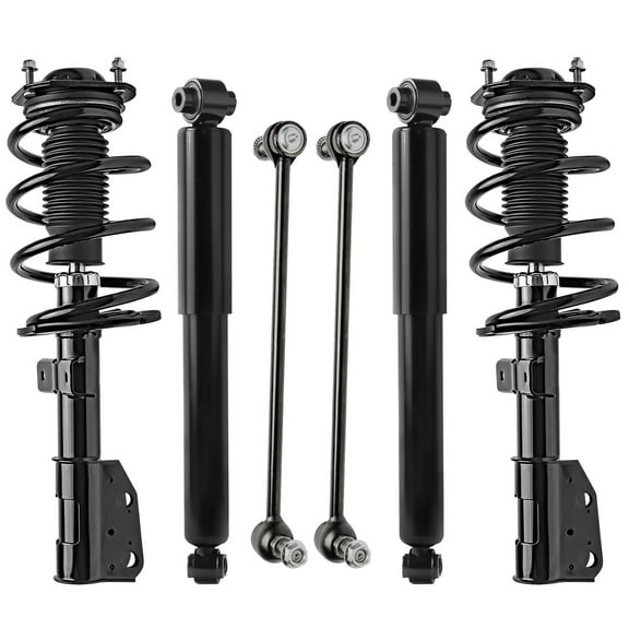 Detroit Axle - 6pc Suspension Kit for 2008-2017 Buick Enclave Chevy Traverse 2007-2016 GMC Acadia Saturn Outlook Complete Front Struts with Coil Spring Sway Bars Rear Shock Absorbers Replacement