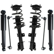 Detroit Axle - 6pc Suspension Kit for 2011 2012 2013 Kia Sorento, 2 Front Struts with Coil Spring Assembly 2 Front Sway Bar End Links 2 Rear Shock Absorbers Replacement
