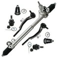thumbnail image 1 of Detroit Axle - 7pc Power Steering Rack & Pinion Front Ball Joints Outer Tie Rods Replacement for GMC Envoy Fits select: 2004-2007 CHEVROLET TRAILBLAZER LS/LT, 2004-2007 BUICK RAINIER CXL, 1 of 7