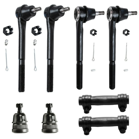 Detroit Axle - 8PC Front Lower Ball Joints, Inner & Outer Tie Rod Ends and Tierod Sleeves for 1996-2005 Chevy GMC S10 Blazer Jimmy Sonoma - RWD Models Only