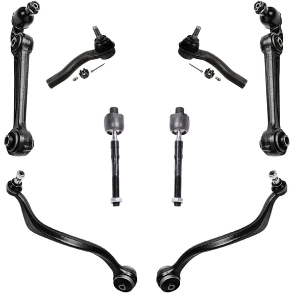 Detroit Axle - 8PC Front Lower Control Arms, Inner Outer Tie Rods for 2007-2012 Ford Fusion - [2007-2012 Lincoln MKZ] - 2007-2009 Mercury Milan
