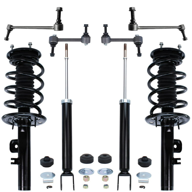 Detroit Axle - 8PC Front Struts & Coil Spring Assembly, Rear Shock  Absorbers with Front & Rear Sway Bar Links for 2010 2011 2012 Ford Flex  NON-TURBO